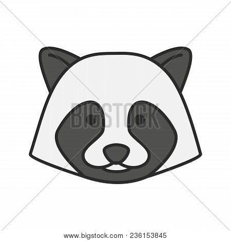 Raccoon Color Icon. Pet. Isolated Vector Illustration