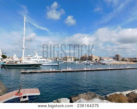 The Marina Of Frejus In The French Riviera
