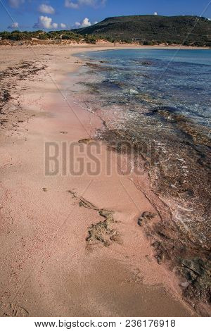 Scenic Simos Beach On Elafonisos Island In Greece