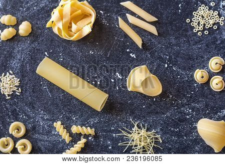 Various Types Of Raw Pasta