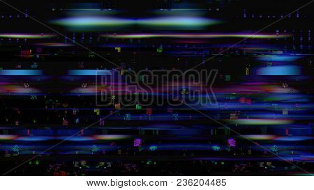 Data Glitch Random Digital Signal Malfunction. High Resolution Illustration 11091 From A Series Of A