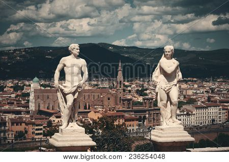 FLORENCE - MAY 20: Statue in Giardino Bardini on May 20, 2016 in Florence, Italy. Florence was a center of medieval European trade and finance and is the birthplace of the Renaissance