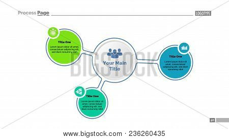 Three Components Of Main Idea Diagram Template. Business Data. Graph, Chart, Design. Creative Concep
