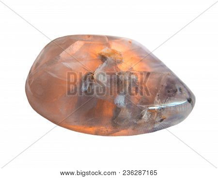 Stone Fluorspar Round, Isolated On A White Background.