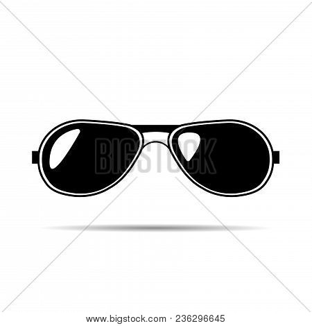 Glasses Summer Icon. Vector Illustration Flat On White Background