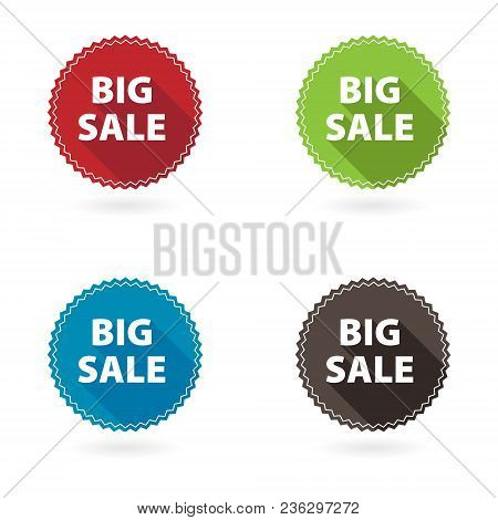 Set Of 4 Flat Star Buttons. Big Sale.