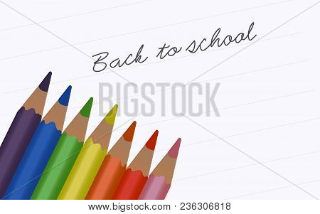 Back to school - notes with pencils