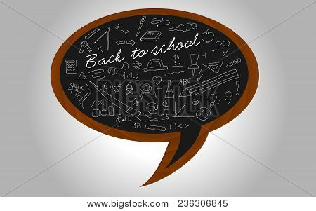 Back to school - blackboard on a wall