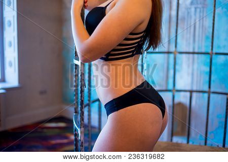 A Portrait Of A Beauriful Woman In A Lingerie