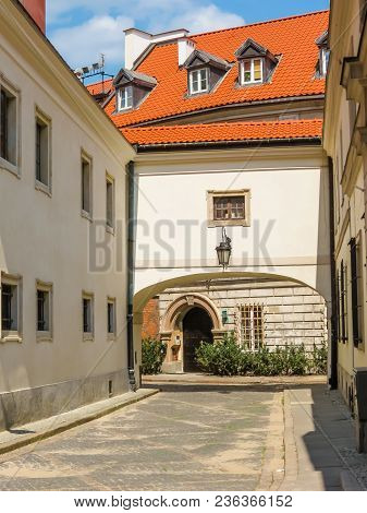Warsaw Postcard. The Ancient Houses Restored In The Old Town Or Stare Miasto. Warsaw, Poland.