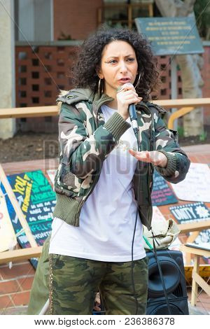 London, United Kingdom, 14th April 2018:- Performers Before A Silent March From Kensington Town Hall
