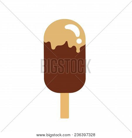 Ice Cream Isolated On White Background. Summer Concept. Vector Stock.