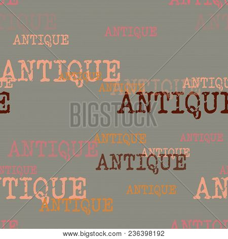 Antique Typography Pattern. Typography Only Series. Minimal Graphics