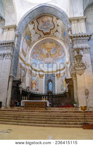 Catania, Sicily, Italy - August 23, 2017: Presbytery In The Cathedral Of Saint Agatha In Catania