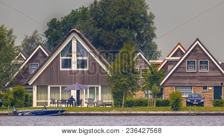 Holiday Village Resort On The Waterfront Of Lake Sneekermeer In Terherne, Friesland