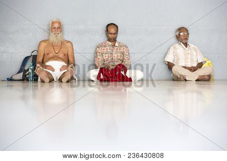 Ashram Of Sri Ramana Maharshi, Tiruvannamalai, Tamil Nadu, India - March Circa, 2018. Unidentified W