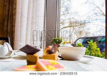 Afternoon Tea Ceremony With A Marzipan Dessert In London