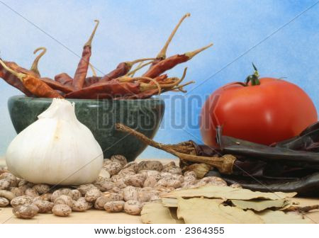 เครื่องเทศกระเทียมและพริก