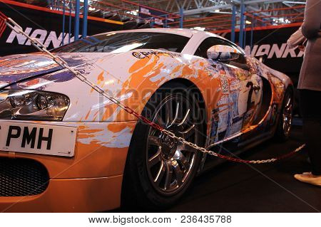 Birmingham - October 10, 2012: Bugatti Veyron Car At The Top Gear Car Exhibition In Birmingham, Uk.