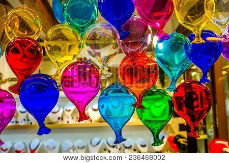 Colorful Red Blue Yellow Green Venetian Glass Venice Italy Venice Is Famous For Its Glass.