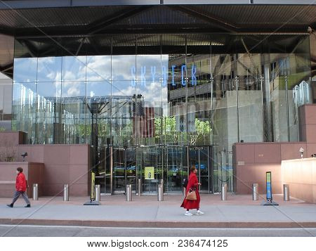 Sears Tower Skydeck (now Willis Tower Skydeck Chicago) Entrance On Jackson Boulevard, Chicago, Il Ap