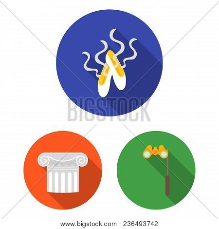 Theatrical Art Flat Icons In Set Collection For Design.theater Equipment And Accessories Vector Symb