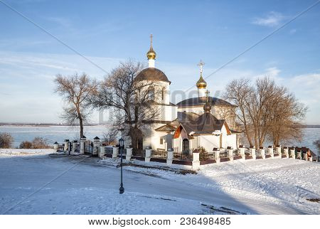 Church Of Constantine And Helena On The Bank Of The Frozen River Sviyaga, Sviyazhsk, Russia