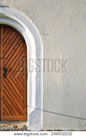Old Church Wooden Doors At Austria - Kaprun