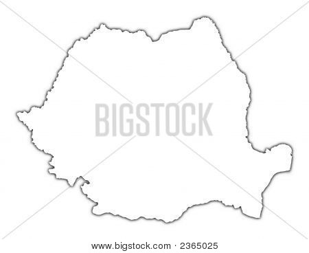 Rumunia Mapa przeglądowa z cieniem