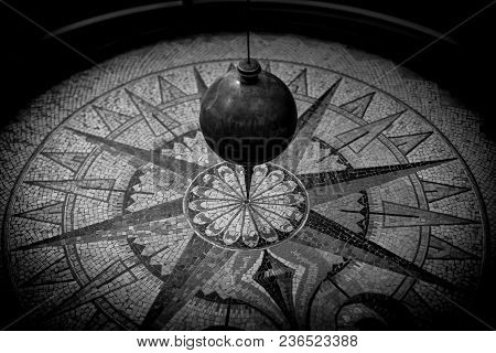 Foucault Pendulum  - Black And White Image