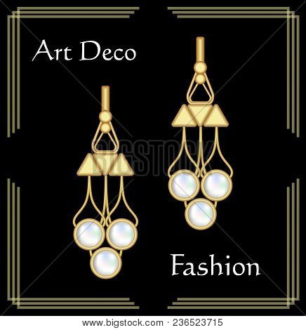 Luxury Art Deco Filigree Earrings, Jewel With Rare Pearls , Antique Elegant Gold Jewelry, Fashion In