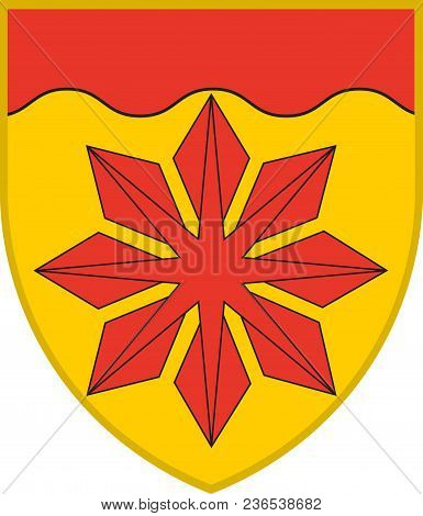Coat Of Arms Of Meerbusch Is A Town In Neuss Of North Rhine-westphalia, Germany. Vector Illustration