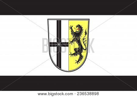 Flag Of Neuss Is A District In The West Of North Rhine-westphalia, Germany. Vector Illustration
