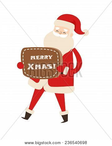 smiling santa claus with brown table merry xmas vector illustration of activities of old man - Santa Claus Activities smiling santa claus with brown table merry xmas vector illustration of activities of old man - Santa Claus Activities