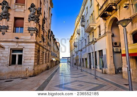 City Of Split Architecture View In Marmontova Street, Dalmatia Region Of Croatia