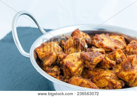 Close Up Of The Popular Malaysian Dish, Rendang Chicken.