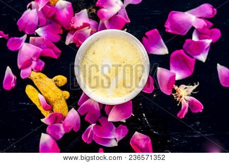 Haldi Ubtan With All Its Ingredients I.e. Milk And Gram Flour With Rose Petals Helps To Remove The B