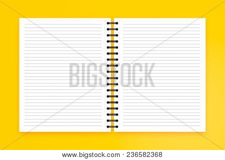 Blank Note Book On Colored Background