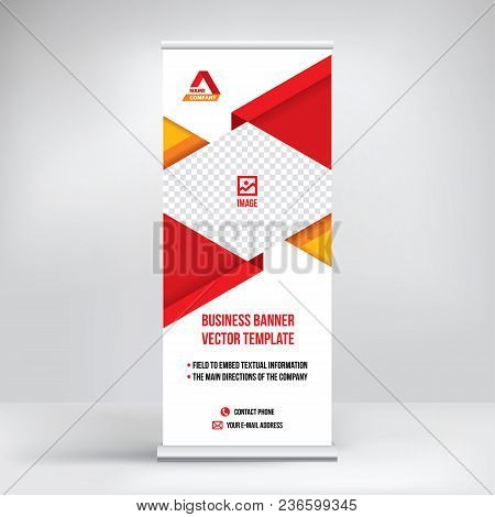 Roll-up Banner, Advertising Stand Design For Conferences, Seminars, Business Presentations, Modern G