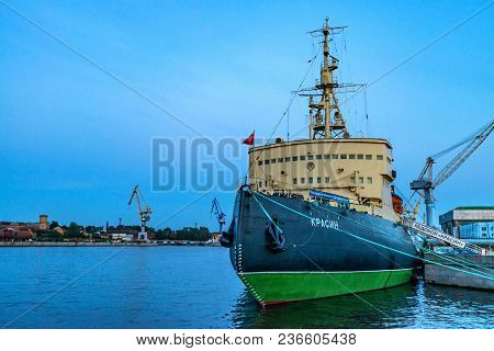 Saint Petersburg - June 14, 2015: Arctic Icebreaker Krassin In St.petersburg. It Was Built For The I