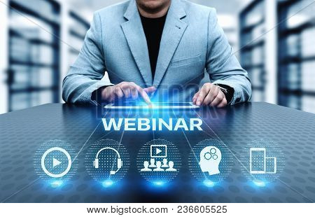 Webinar E-learning Training Business Internet Technology Concept.