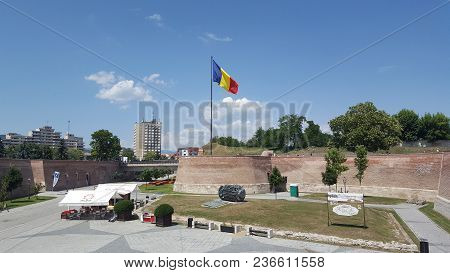 Alba Iulia, Romania, July 22, 2017: Citadel, Alba Iulia Fortress Complex,transylvania,romania