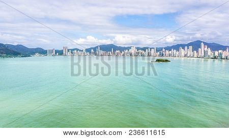 Balneario Camboriu, Santa Catarina, Brazil. Aerial View Of The Beach Of Love.