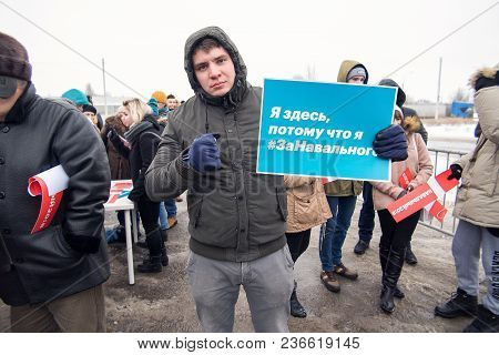 January 28, 2018, Russia, Rostov-on-don. The Meeting Strike Of Voters Directed Against The Elections