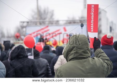 January 28, 2018, Russia, Rostov-on-don. The Meeting Strike Of Voters Directed Against The Elections