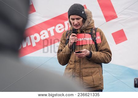 January 28, 2018, Russia, Rostov-on-don. The Meeting Strike Of Voters Directed Against The Elections