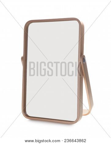 Small Mirror On White Background