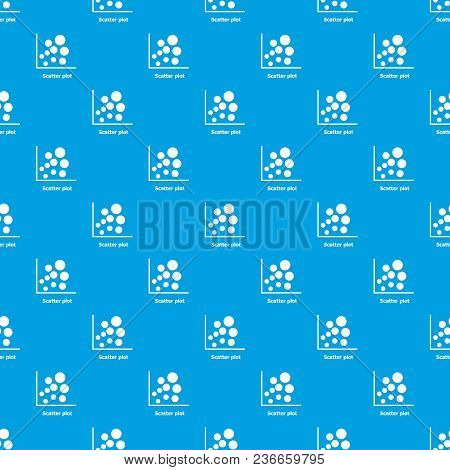 Scatter Plot Pattern Vector Seamless Blue Repeat For Any Use