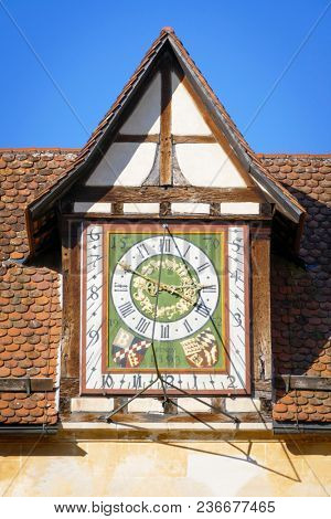An image of an old clock at Bebenhausen Germany
