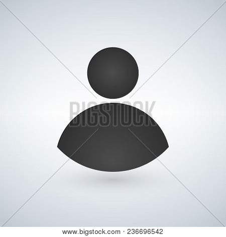 User Icon In Trendy Flat Style Isolated On Modern Background. User Silhouette Symbol For Your Web Si